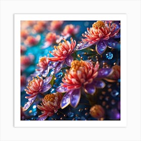 3d Floral Art Art Print