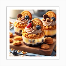 Oatmeal Oreo Cupcakes Art Print
