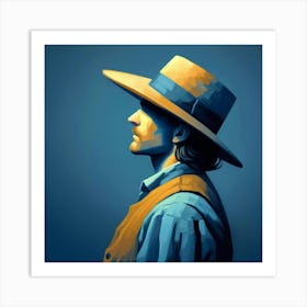 Cowboy In A Hat Art Print