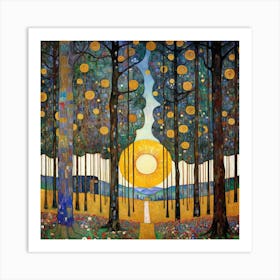 Sun In The Woods 9 Art Print