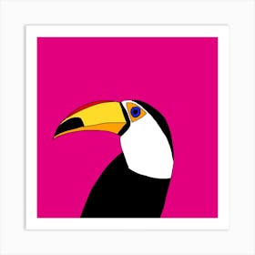 Terrence The Toucan Square Art Print