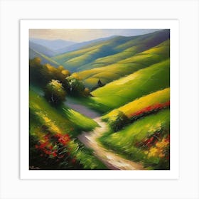 Path Through The Hills 1 Art Print