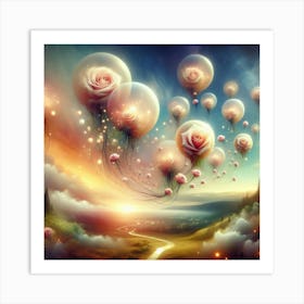 Roses In The Sky Art Print