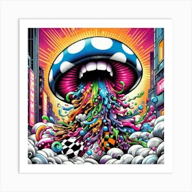 Psychedelic Mushroom 4 Art Print