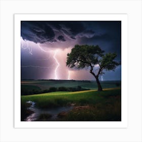 Lightning Storm Art Print