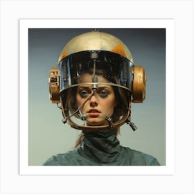 Richardvachtenberg 8000 Years Woman Facewith A Cosmonaut Helmet 8708d976 1029 4a9c B0fa D4ef39ac3a5d Art Print