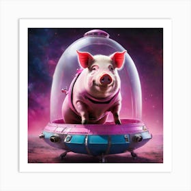 Pig In Space Art Print