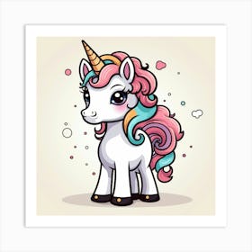 Cute Unicorn 683 Art Print