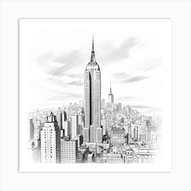 Empire State Building In New York City Art Print