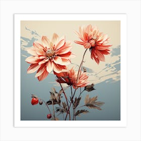 Dahlias Art Print