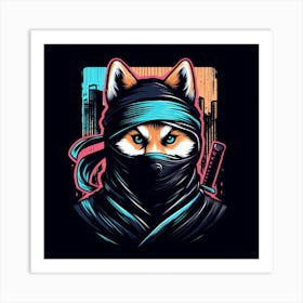 Ninja Fox Art Print