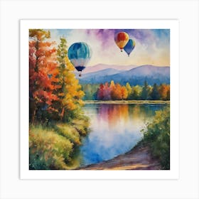 BB Borsa Hot Air Balloons Art Print