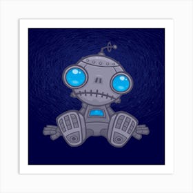 Sad Robot Art Print