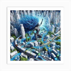 Futuristic Cityscape 4 Art Print