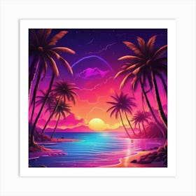 Tropical Sunset Poster