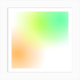 Abstract Green And Orange Background Art Print