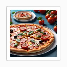 Pizza On A Plate Art Print