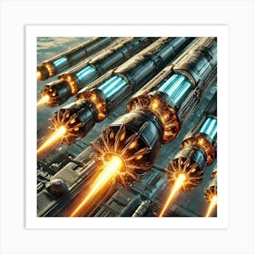 Solar Enhanced Missiles Converted Art Print