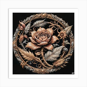 Roses In A Circle Art Print