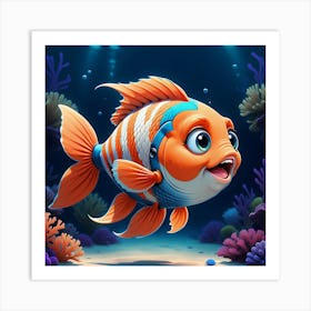 Fish In The Sea Wall Art Art Print