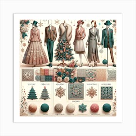 Christmas Ornaments Art Print