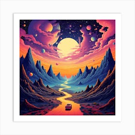 Cosmic Odyssey: The Road to Eternity Art Print