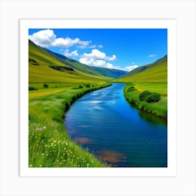 River In The Mountains 2 Art Print