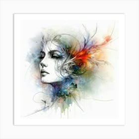 Woman'S Face 5 Art Print