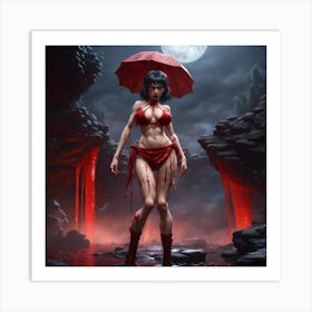 Bloody Girl Art Print