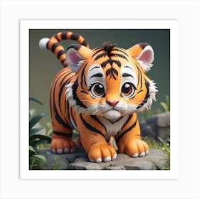 Cute Tiger Art Print