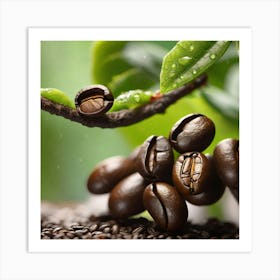 Coffee Beans On A Branch 6 Art Print