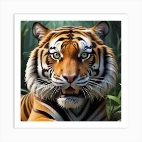 Tiger In The Jungle Art Print