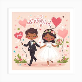 Wedding Couple Art Print
