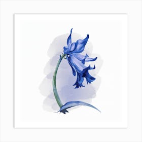 Blue Snowflake Art Print