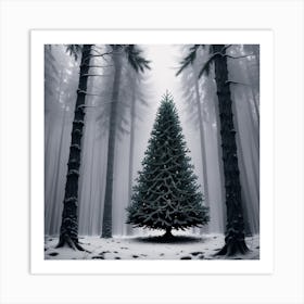 Christmas Tree In The Forest 11 Art Print