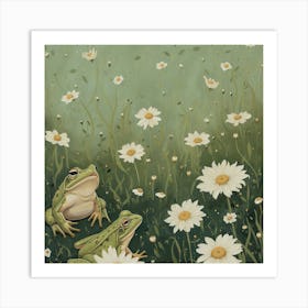 Frogs And Toads Fairycore Painting 2 Art Print