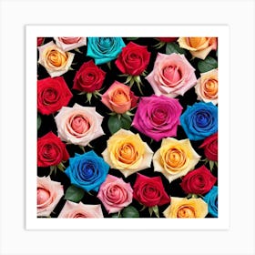 Colorful Roses 25 Art Print