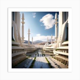 Futuristic City 247 Art Print