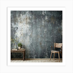 Distressed Vintage Wallpaper Creating An Abstract Design Of Layered Patterns Dark Grunge Elements I (6) Poster