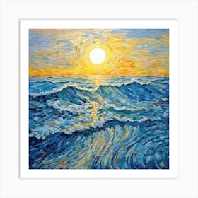 Sunset Over The Ocean 9 Art Print