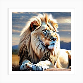 Lion Painting 86 Art Print