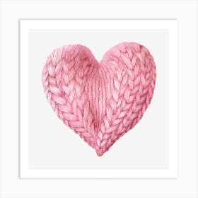 Knitted Heart Art Print