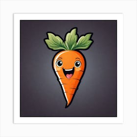 Carrot Cartoon 1 Art Print