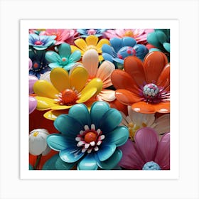 Colorful Flowers 19 Art Print