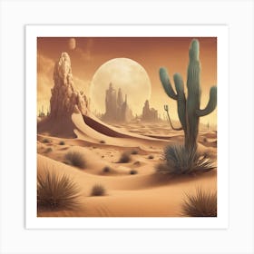 Desert Landscape 21 Art Print