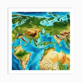 World Map 37 Art Print