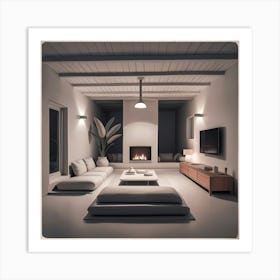 Modern Living Room Art Print