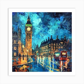 Big Ben At Night 1 Art Print