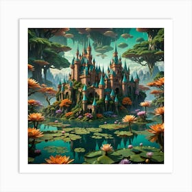 Fantasy Bonsai Castle Art Print