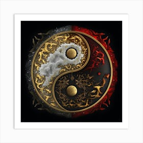 Yin Yang Symbol Art Art Print